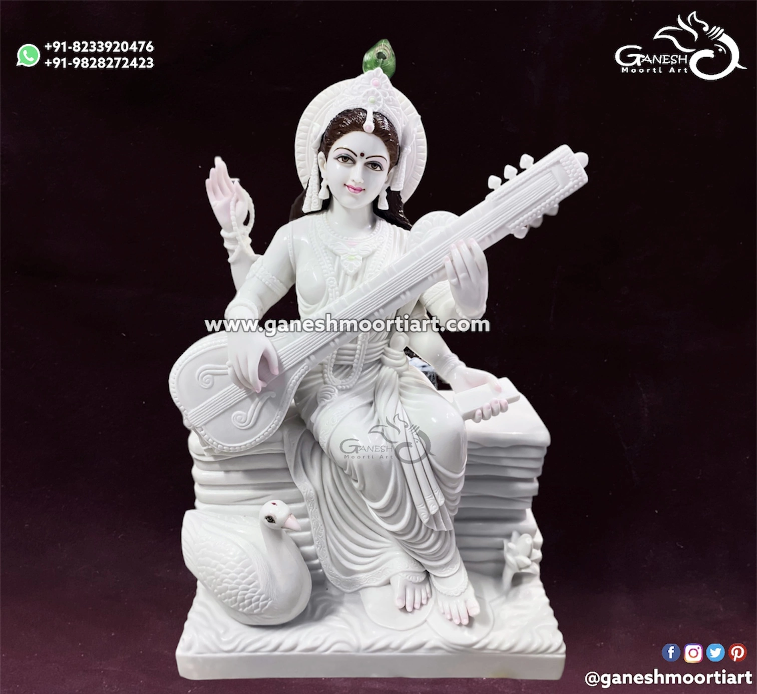 Buy Beautiful Goddess Saraswati Statue