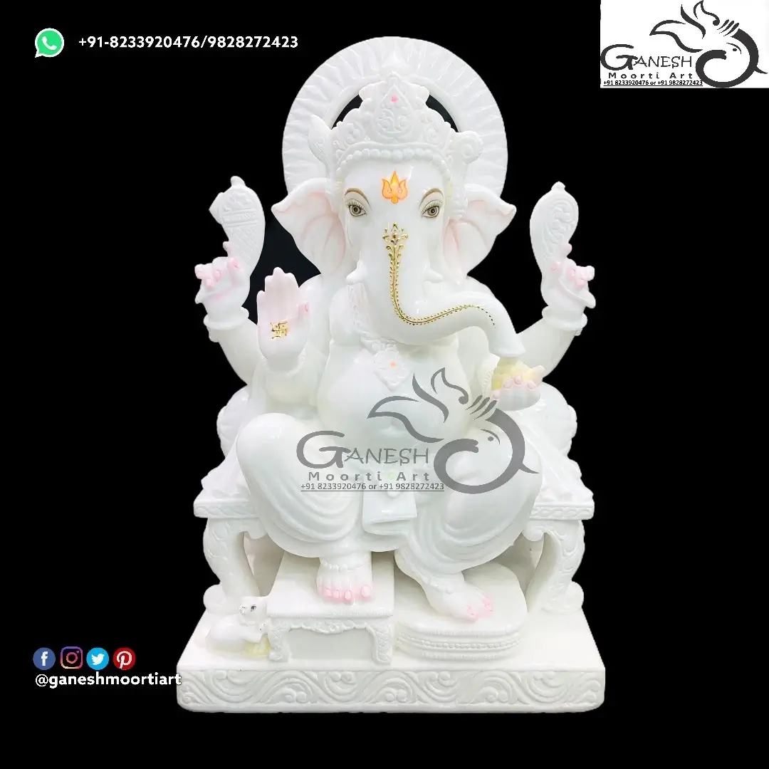 Ganesh Ji Marble Figurine