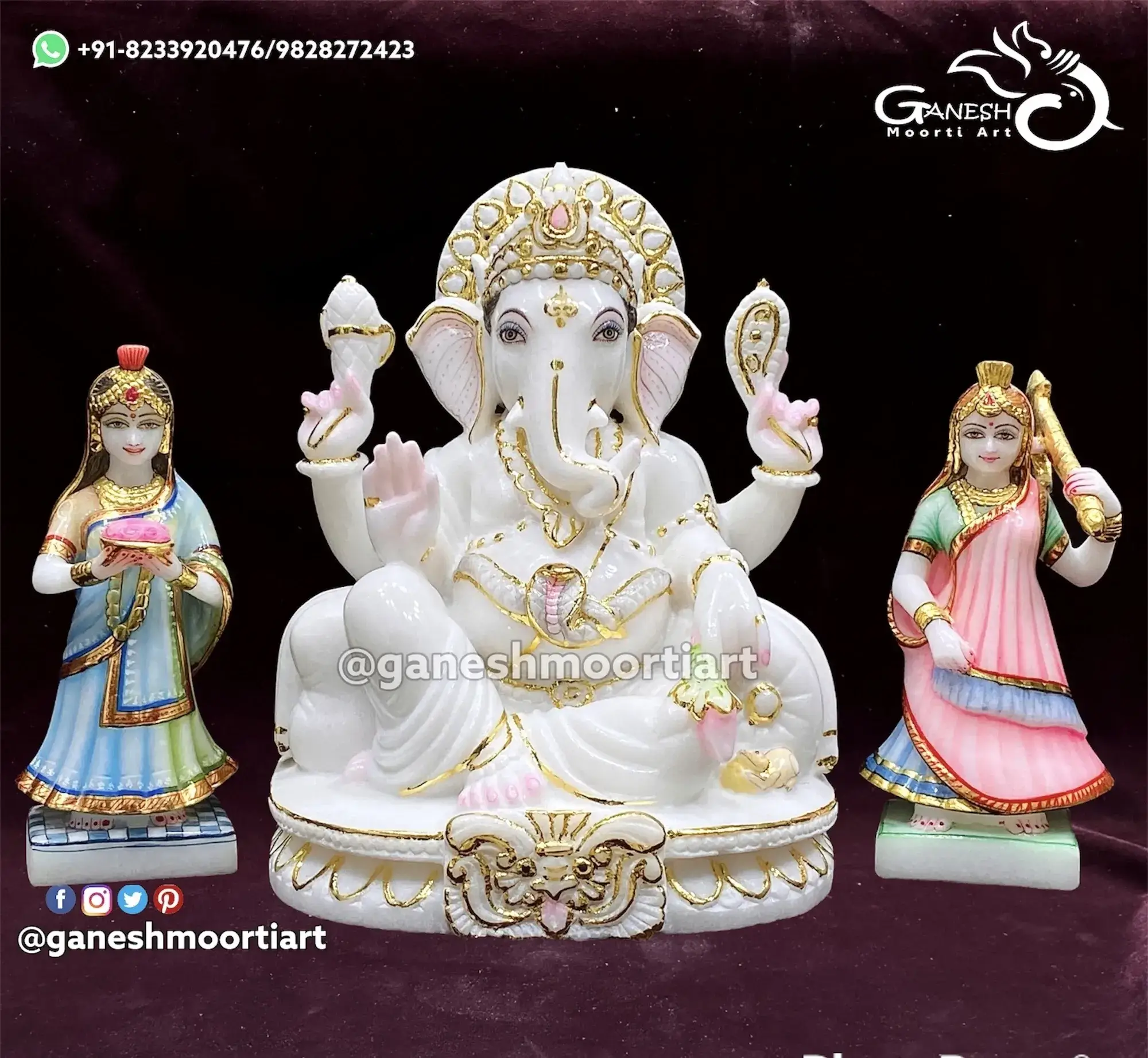 Buy Ganesh statue with Ridhi Sidhi