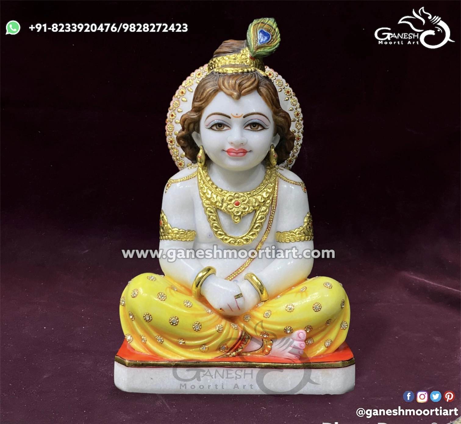 Buy Marble Krishna Statue