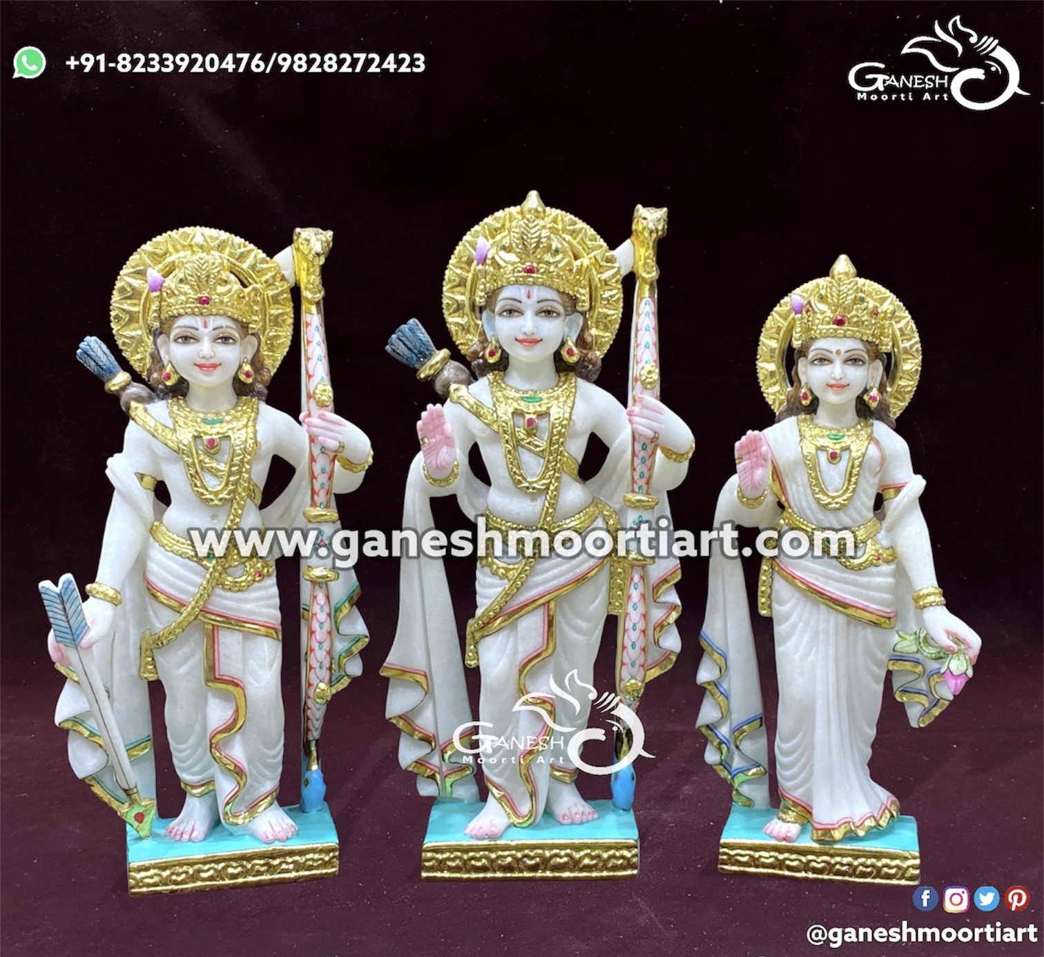 White Marble Ram Darbar Statue