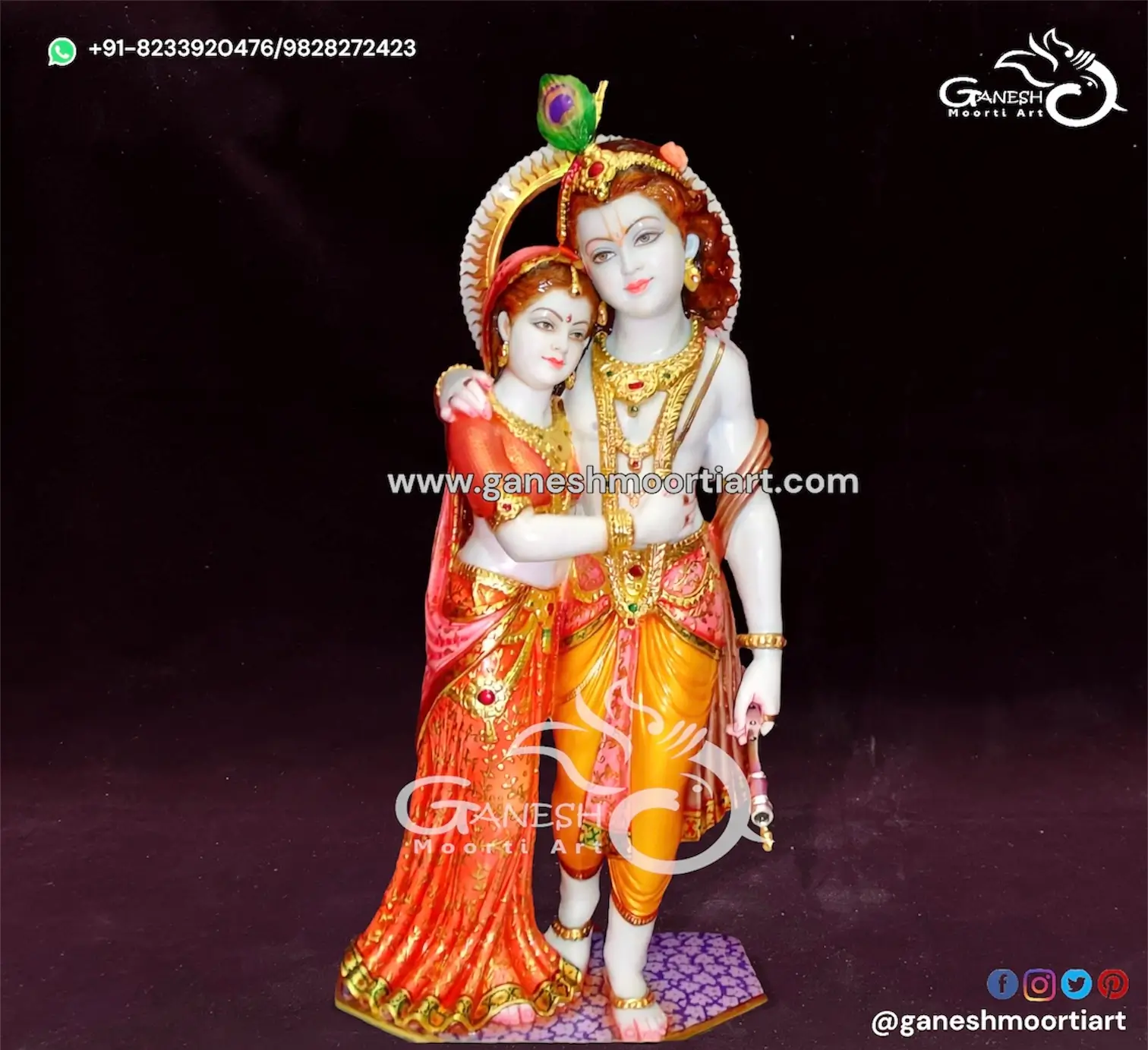 Deities Radha krishna Murti for Home 