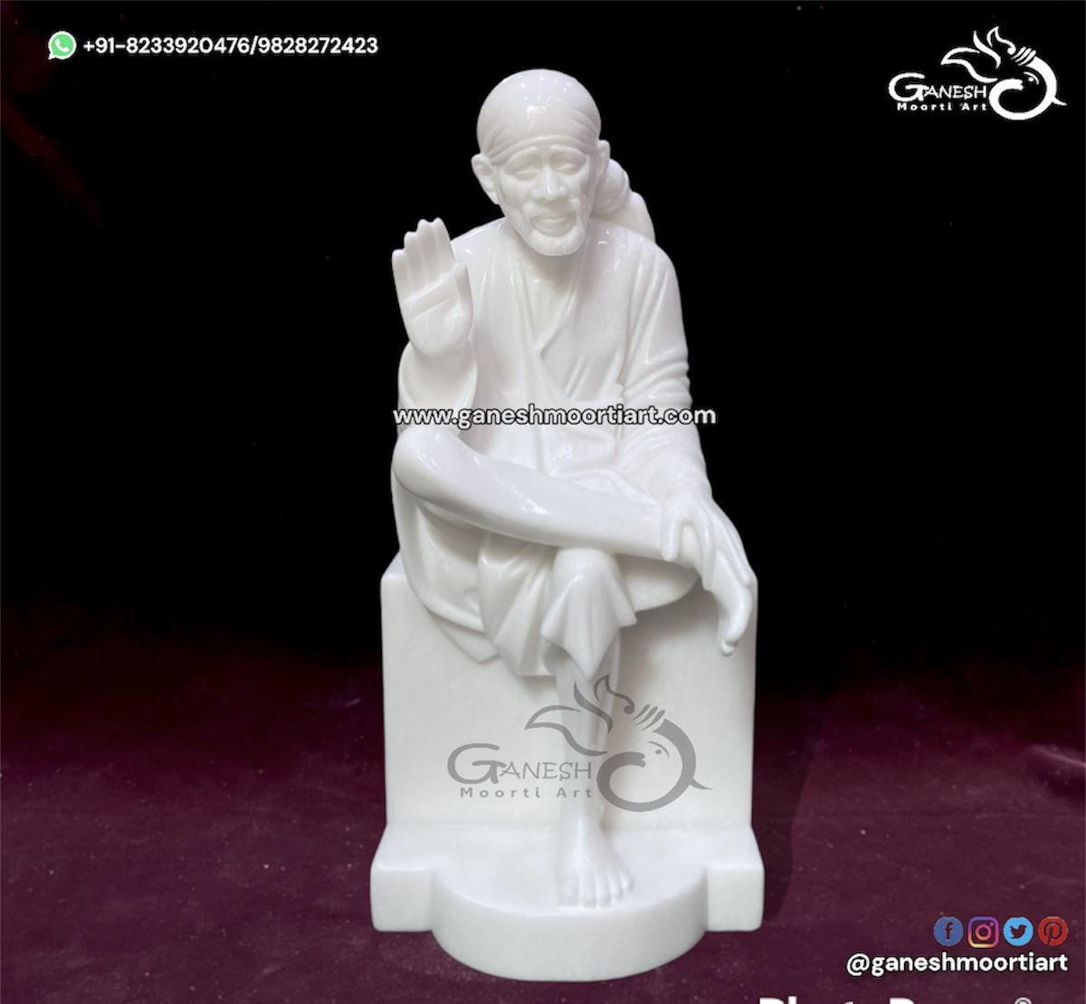 Marble Sai Baba sculpture