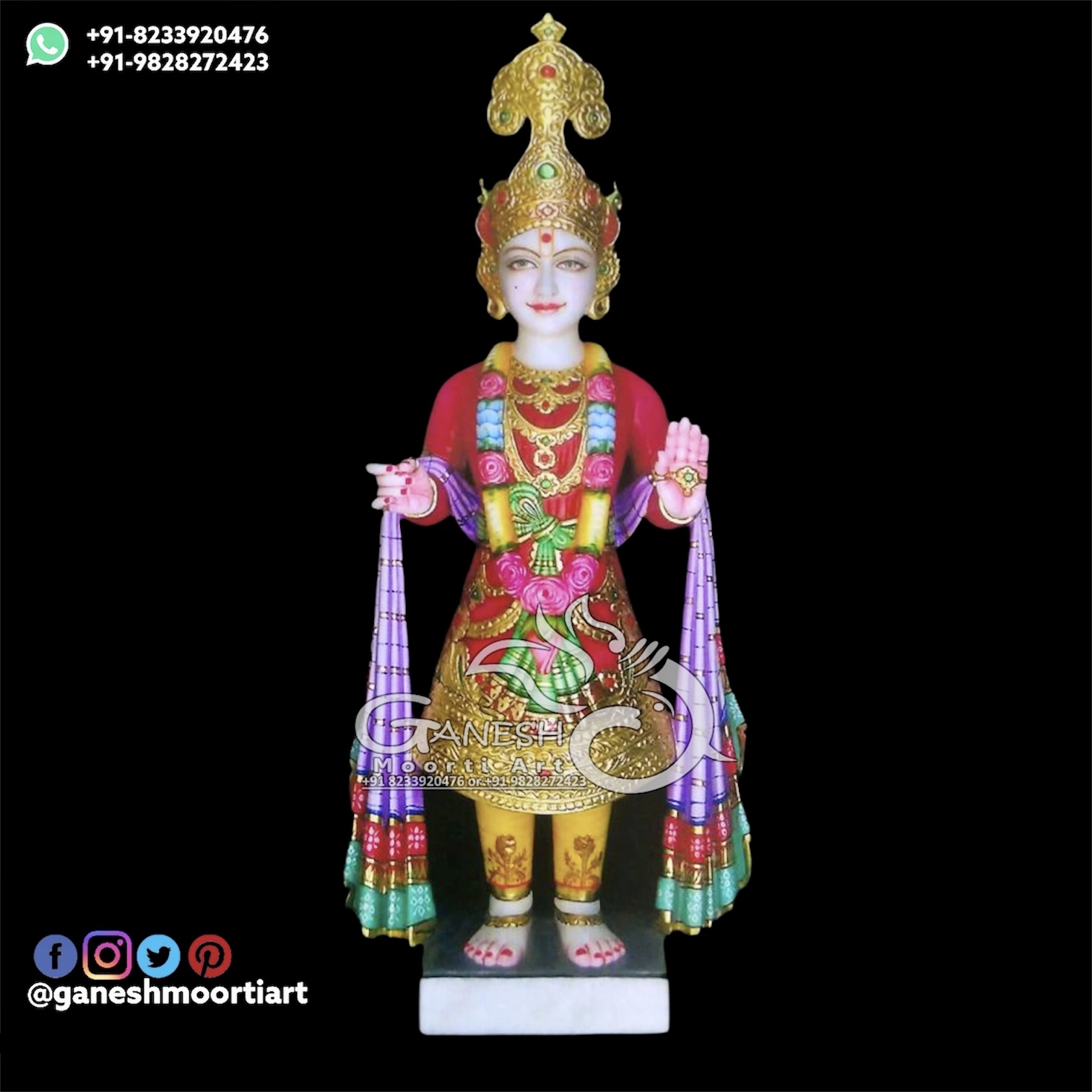Buy Swaminarayan Marble Murti
