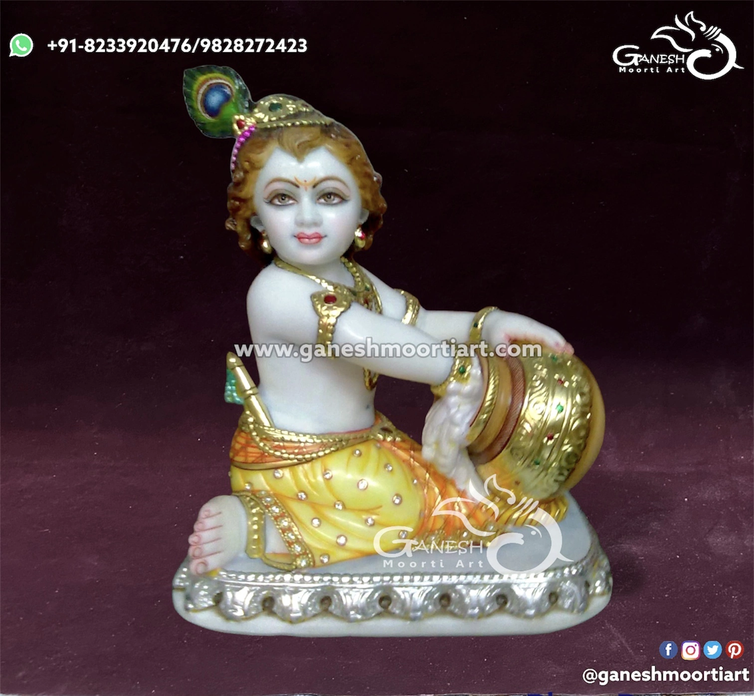 Marble Krishna Deity Idol
