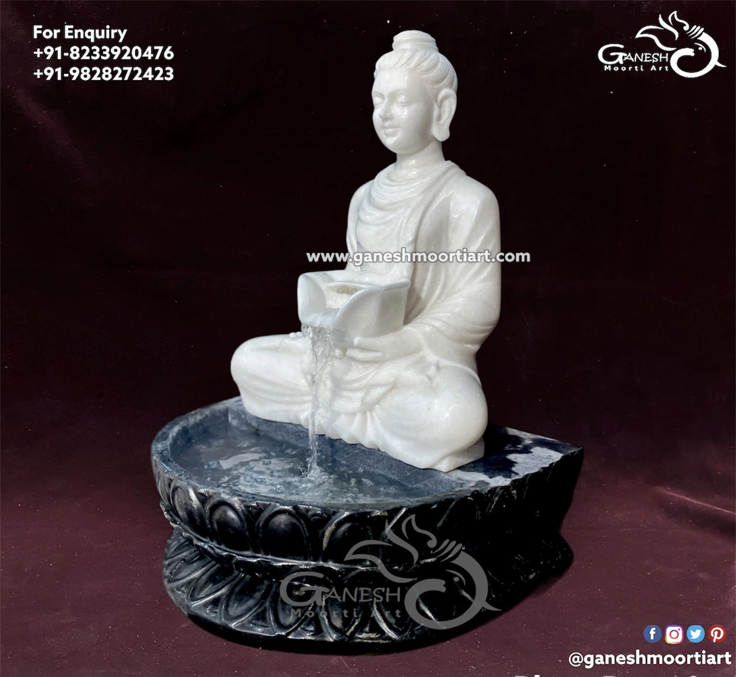Buddha Marble Statue Water Fountain
