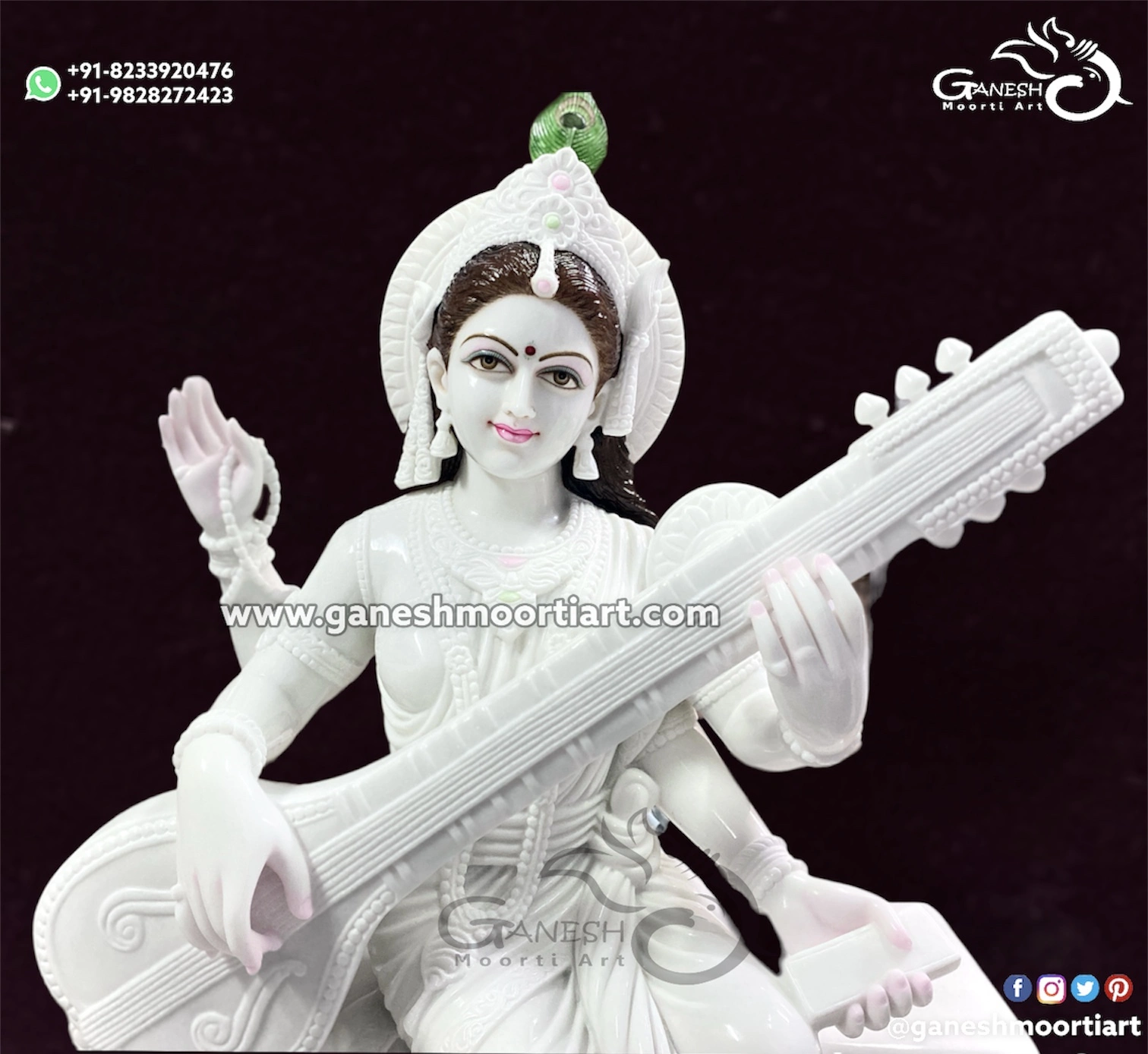 Buy Beautiful Goddess Saraswati Statue
