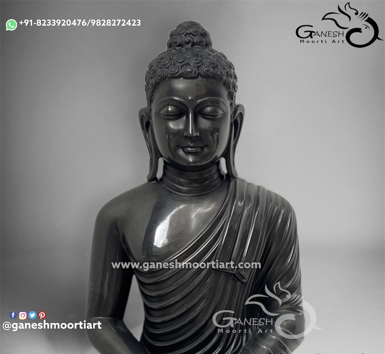 Buy Black Stone Buddha Statue 