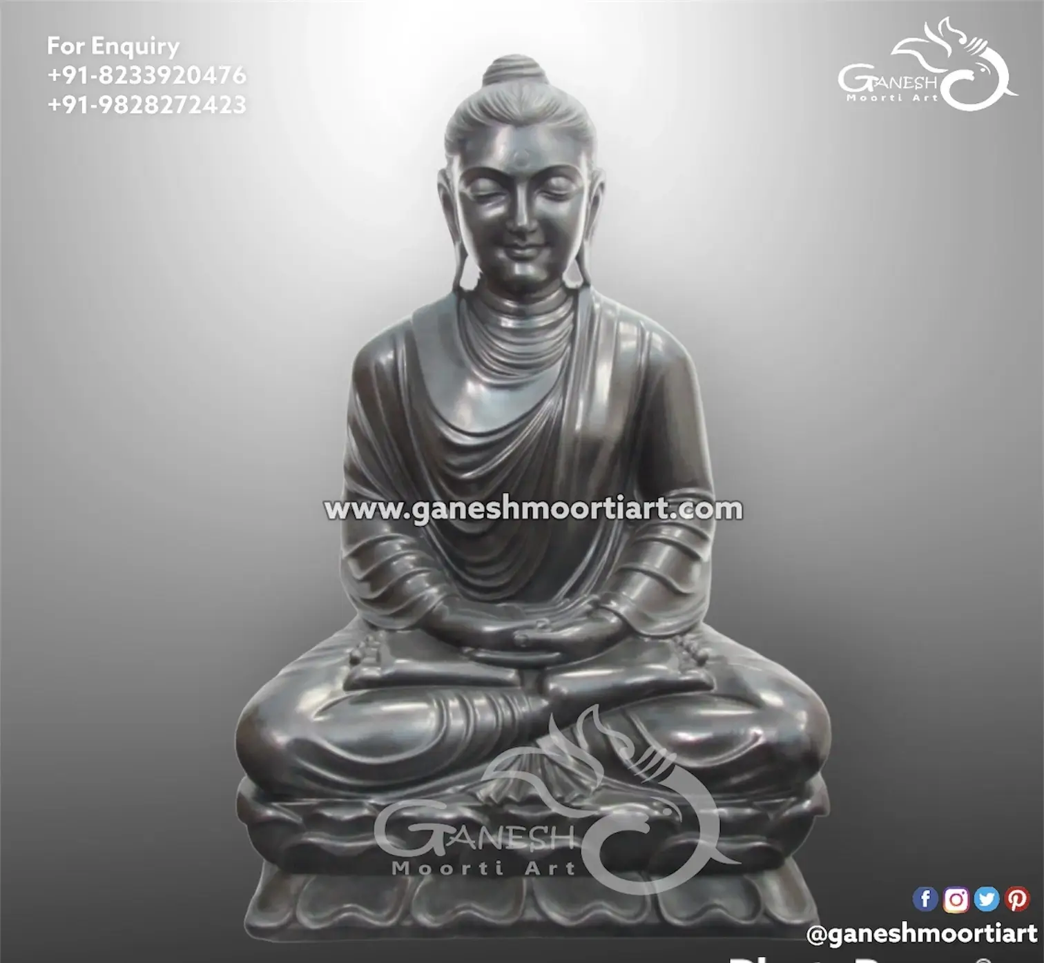 Buy Buddha Statue Black 