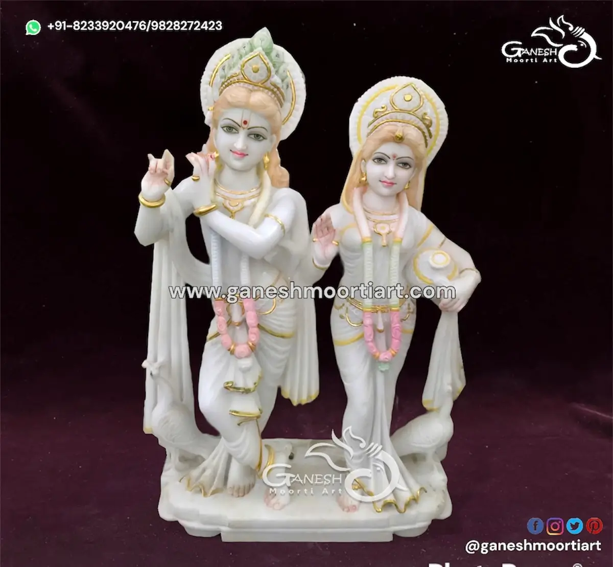 Buy Marble Radha Krishna Jugal Murti