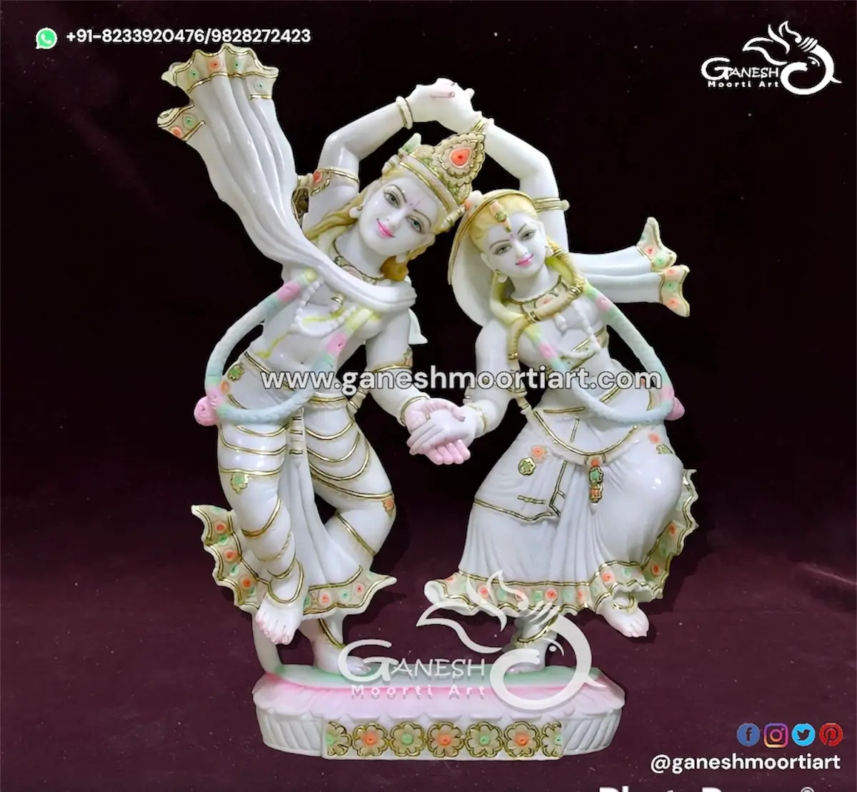 Dancing Radha Krishna statue for Home Decor