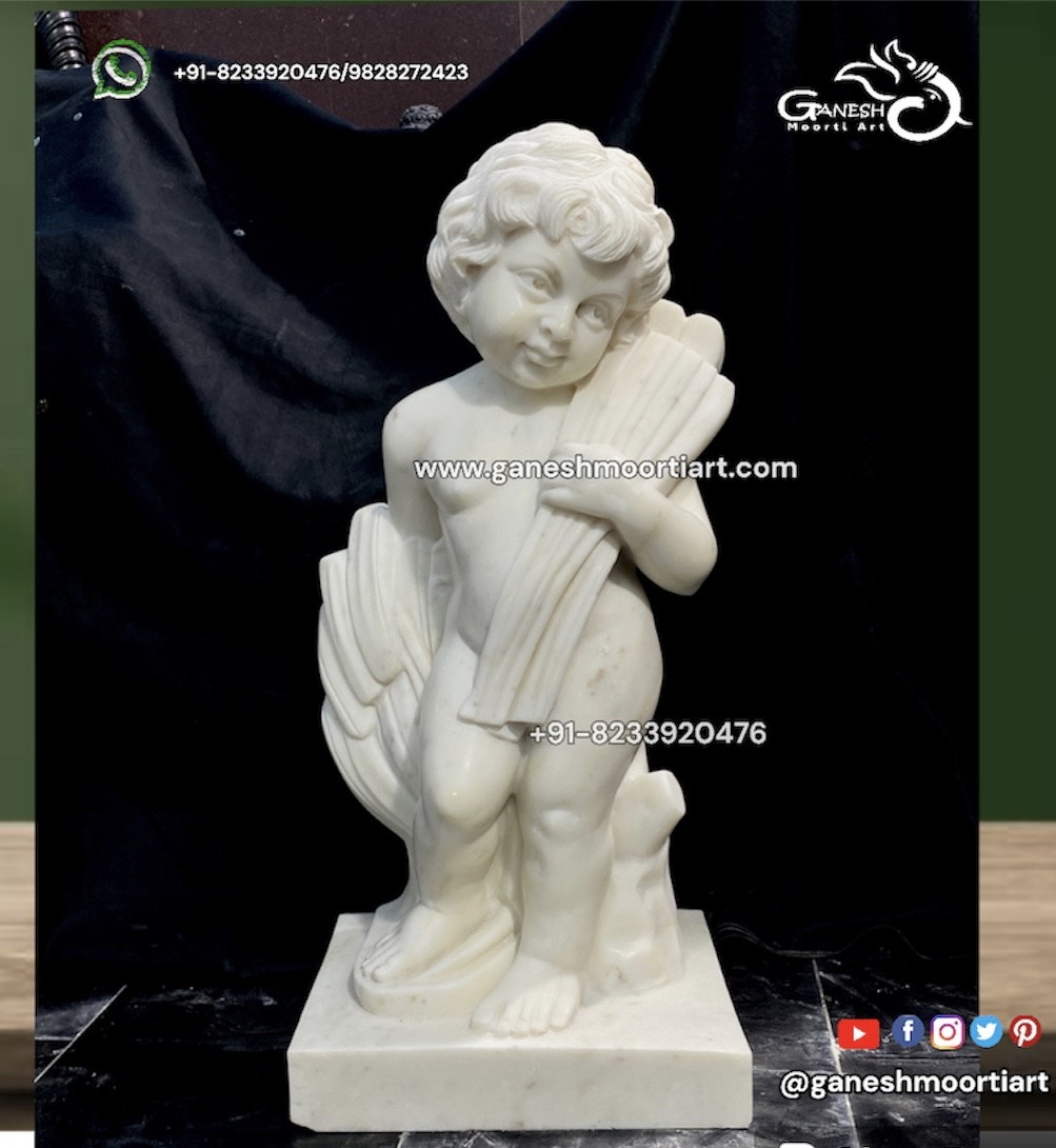 Boys Statues for Home Decor in Marble 