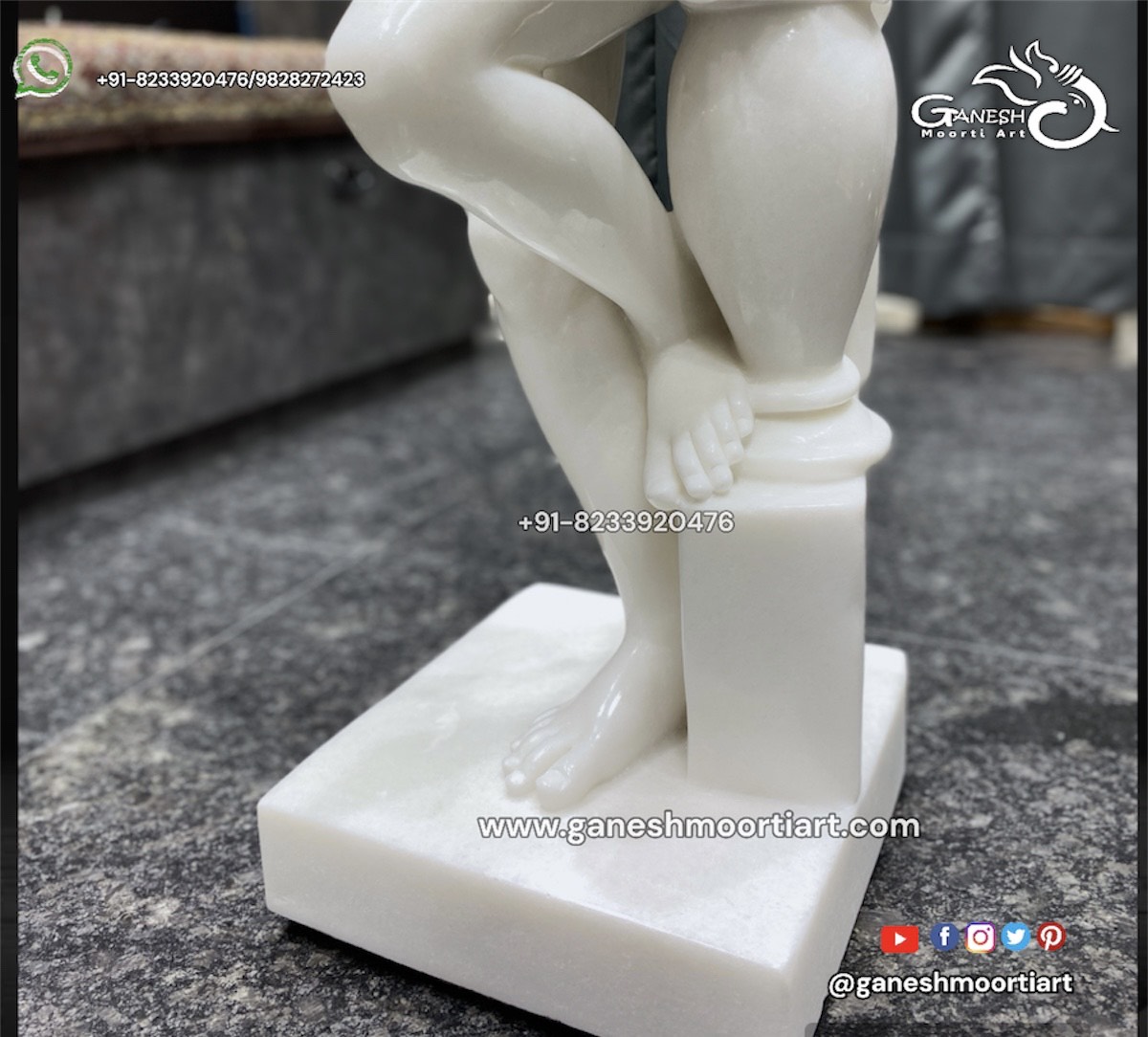 A Greek Nude Bather in Marble Sculpture