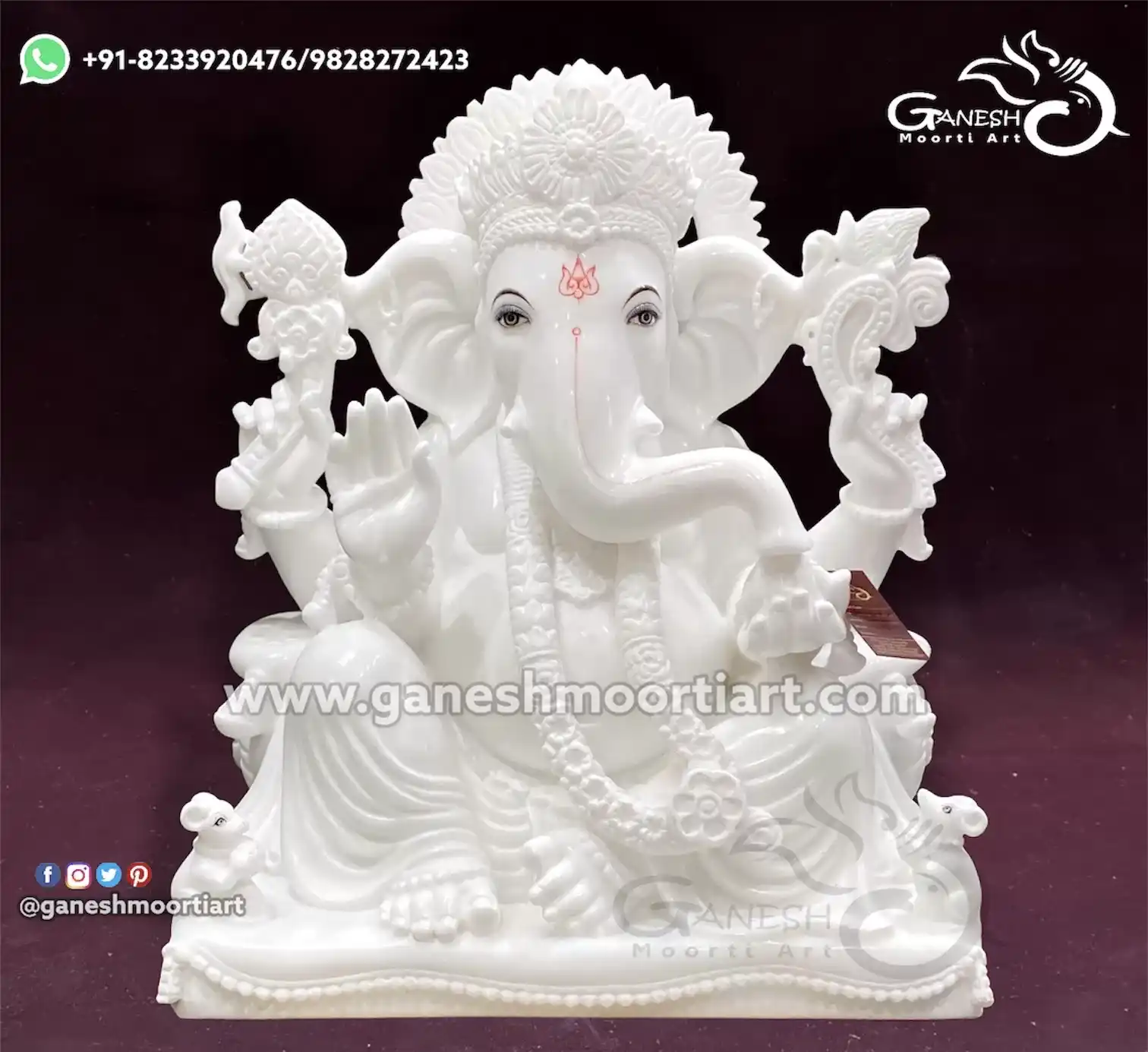 Buy Ganesh Marble Statue