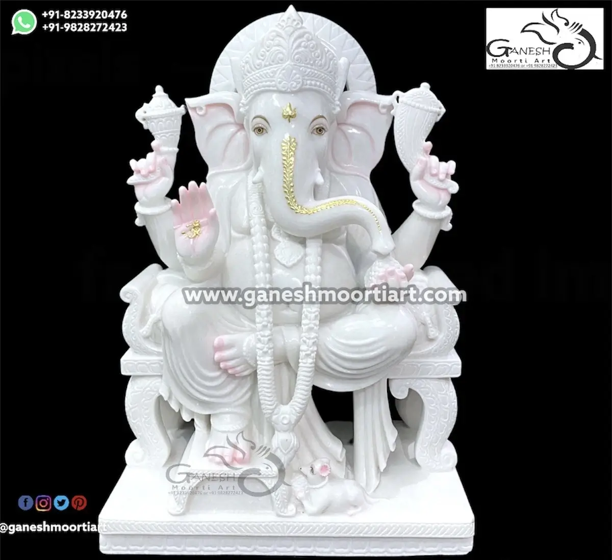 Buy Ganesh Marble Idol online 