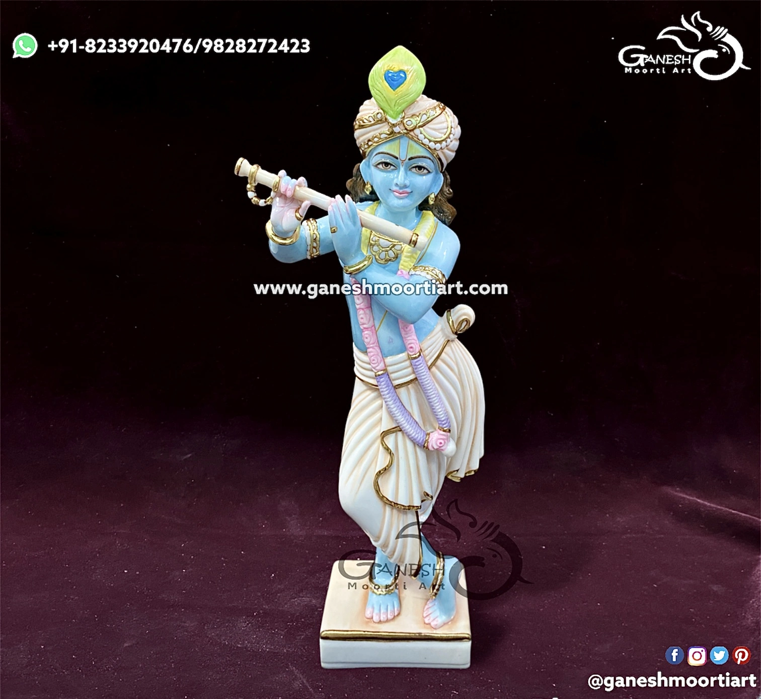 Buy Blue Krishna Statue 