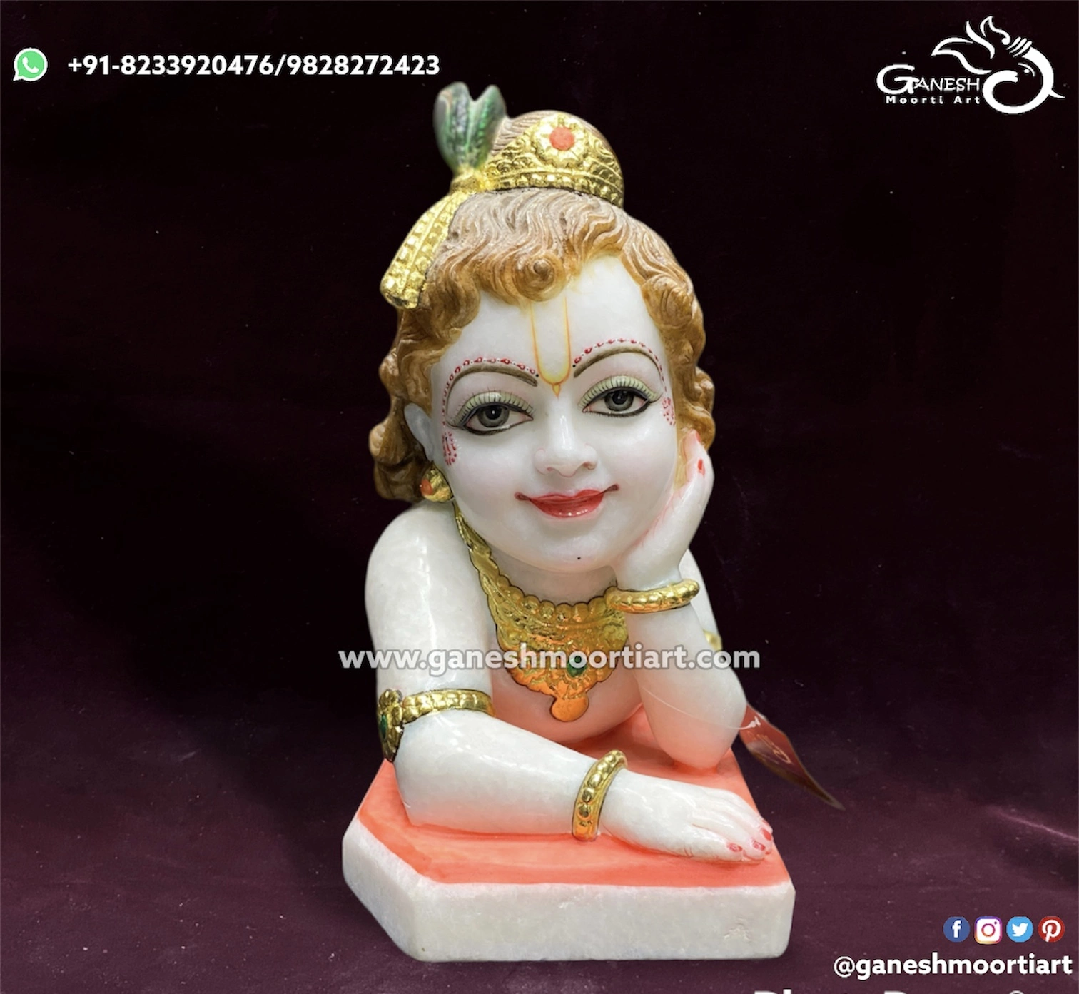 Marble Bal Gopal Statue 