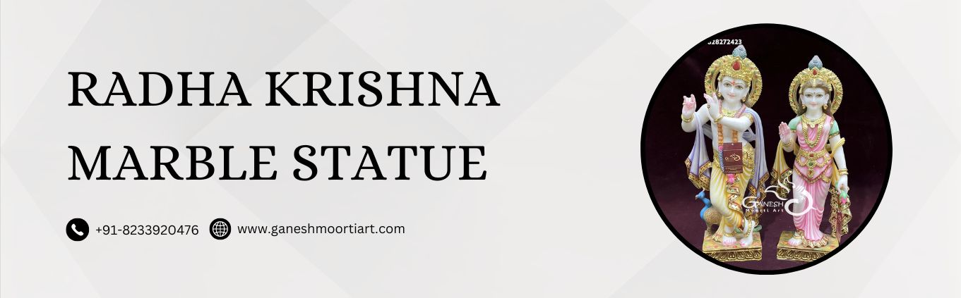 Radha Krishna Marble Statue