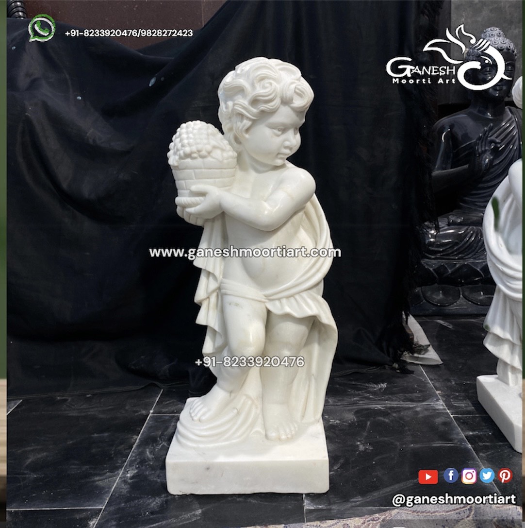 Boys Statue for Home Decor in Marble 