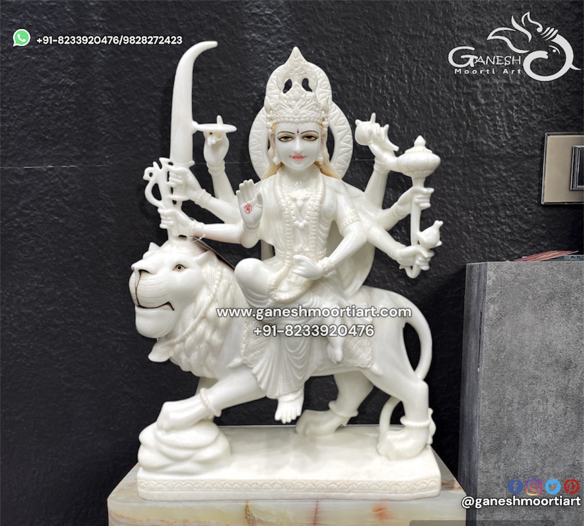 Hindu Goddess Sherawali Murti 