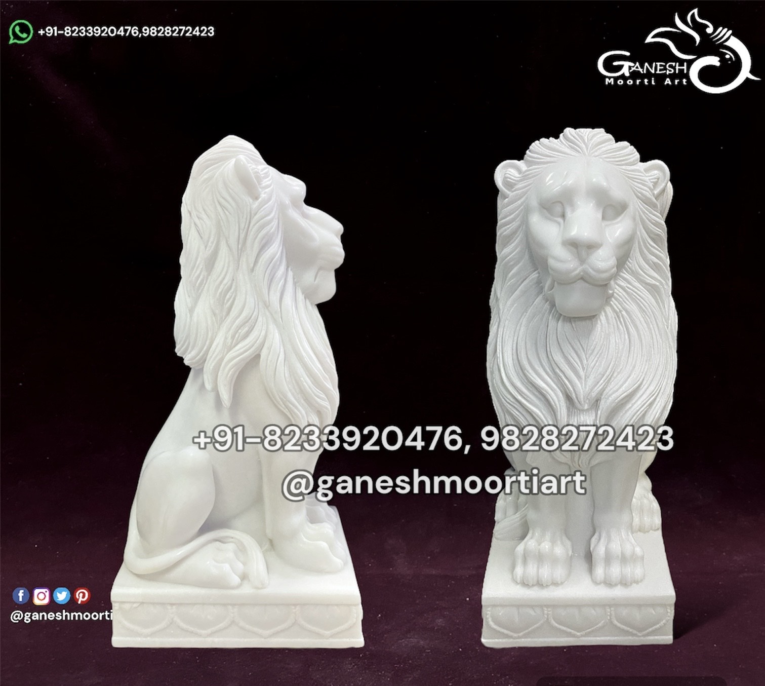 Marble Lion Statue