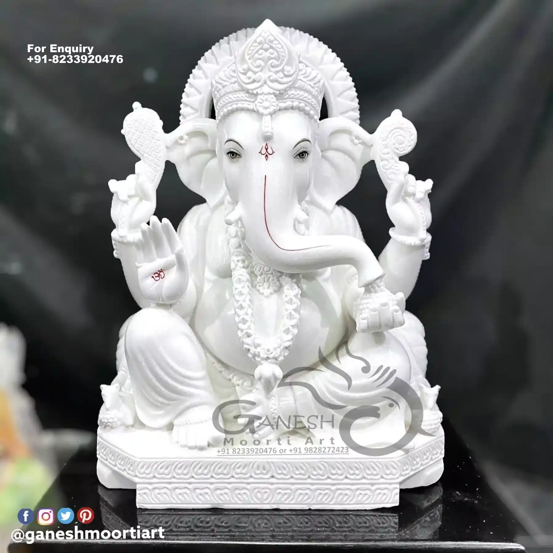 Buy Pure White Ganesh Statue 