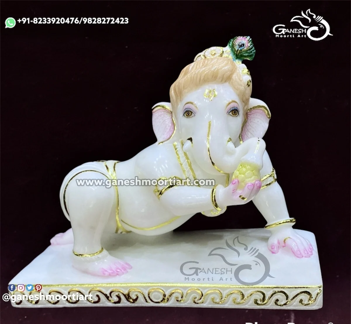 Buy Baby Ganesh Marble Idol