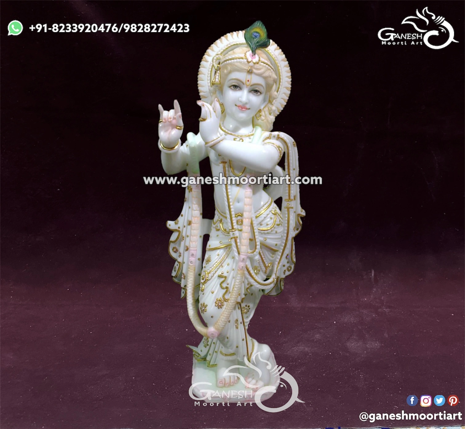 Buy Marble Krishna Moorti