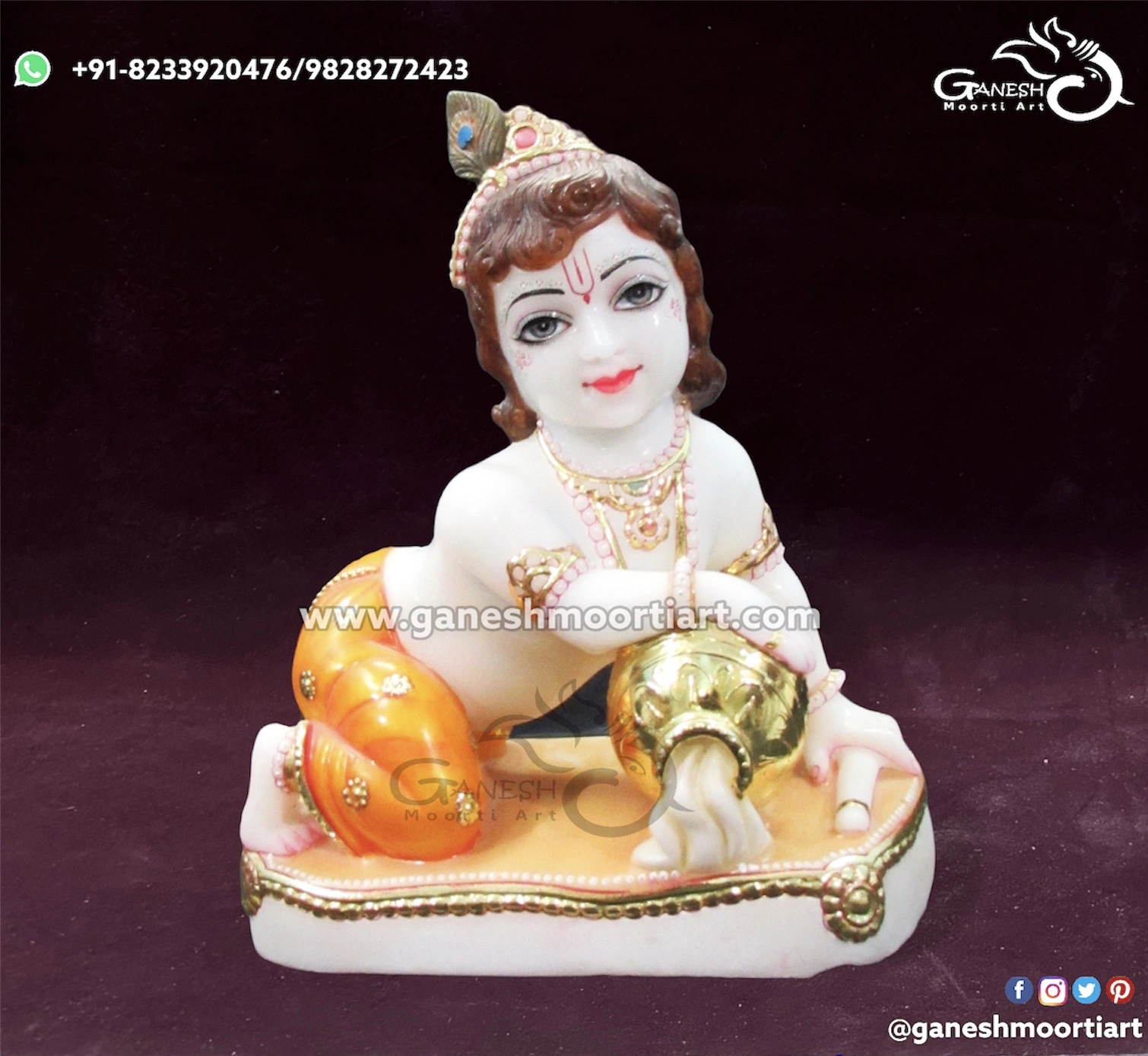 Buy Statue of krishna eating Butter 