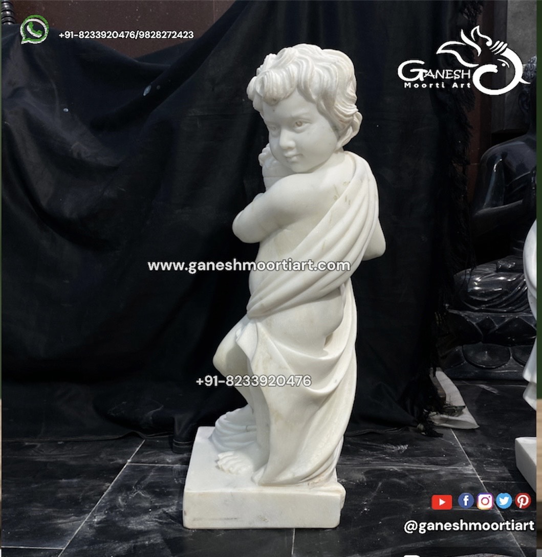 Boys Statue for Home Decor in Marble 
