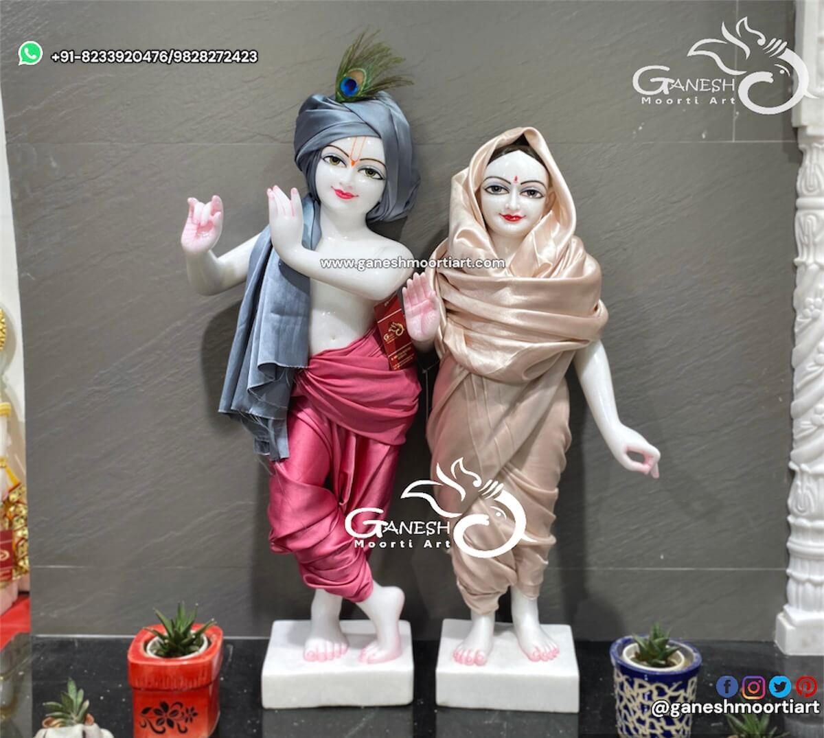 Beautiful Radha krishna Murthi for Home Altar